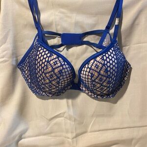 Victoria's Secret Cobalt Blue Lace Bra